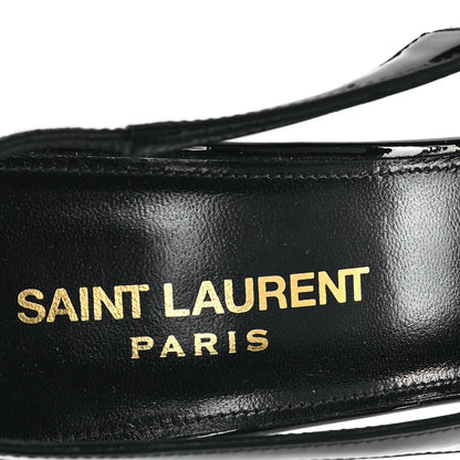Saint Laurent Vernice Grupy Kiss 105 Slingback Pumps 37 Black 8 of 10