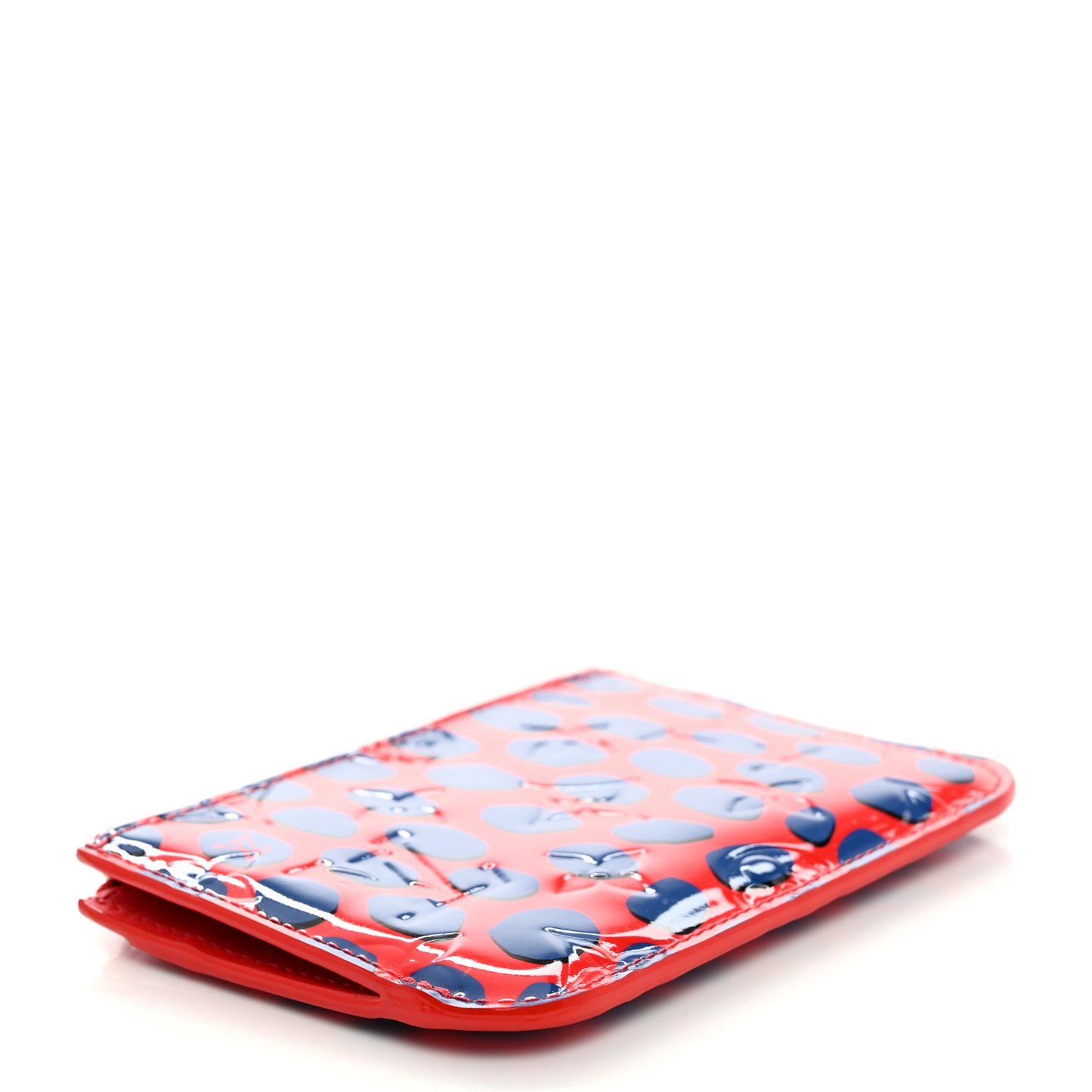 Vernis Jungle Dots Key Pouch Coquelicot Denim