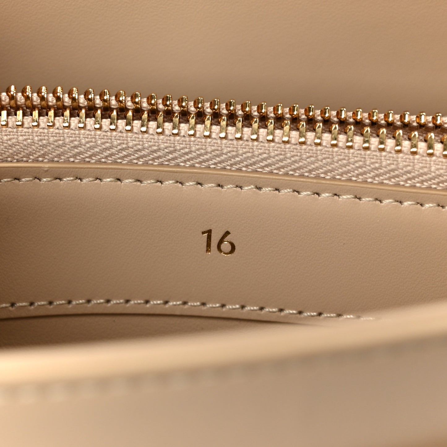 Satinated Calfskin Small 16 Top Handle Bag Nude