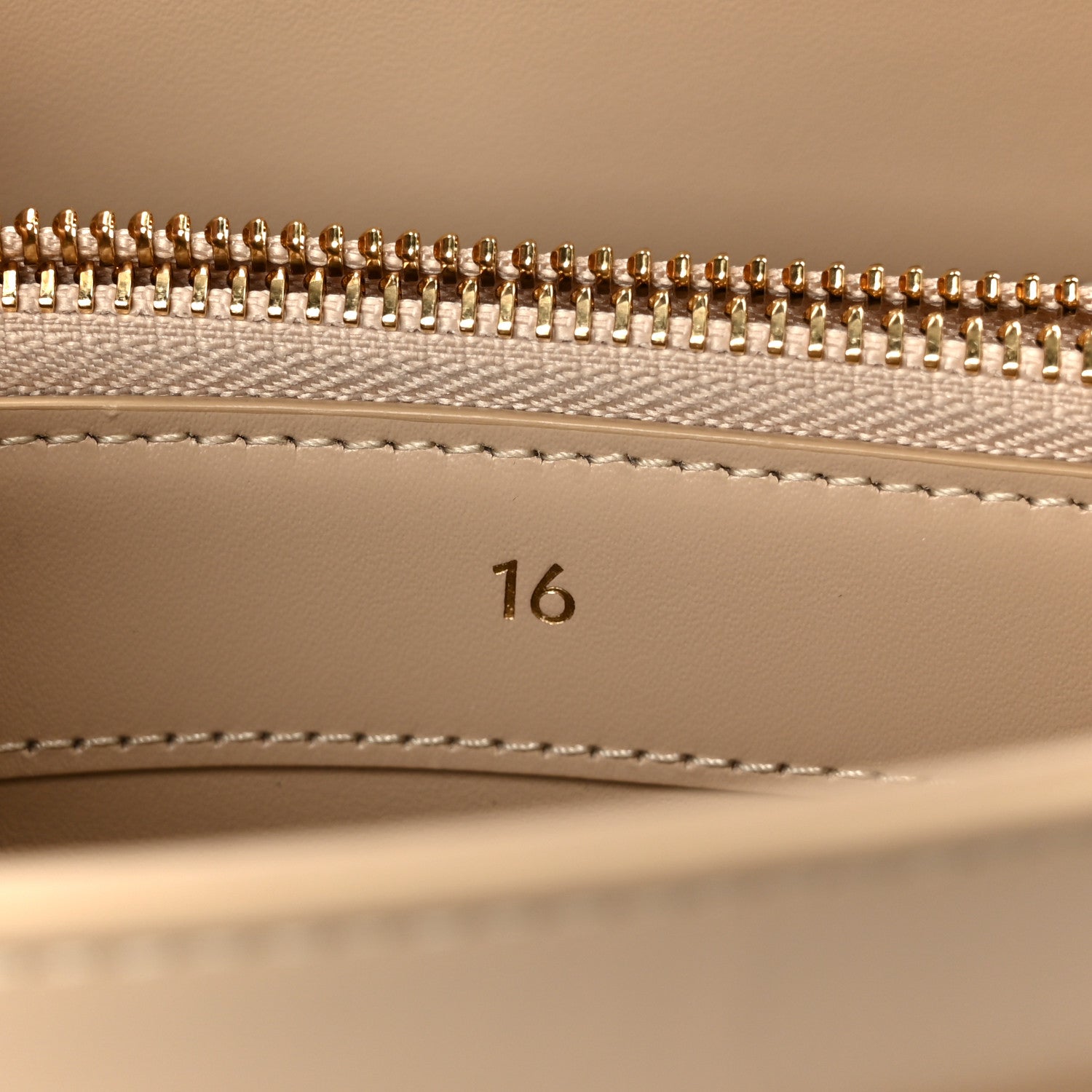 Celine Satinated Calfskin Small 16 Top Handle Bag Nude 6 of 14