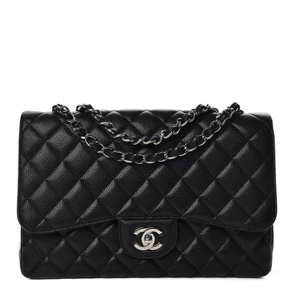 Chanel Caviar Quilted Jumbo Single Flap Black 1 of 10