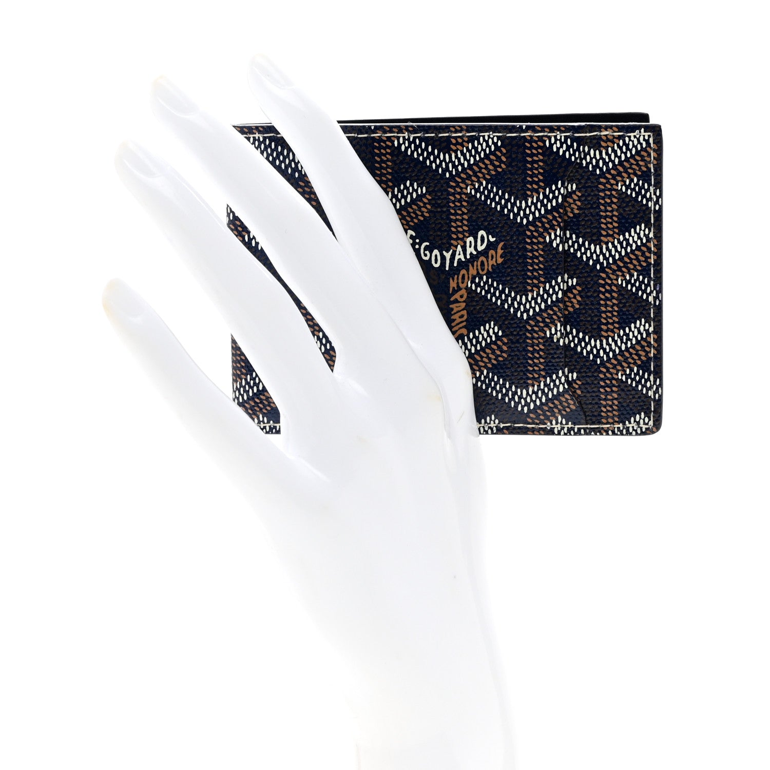 Goyard Goyardine Victoire Card Holder Insert Navy 2 of 6