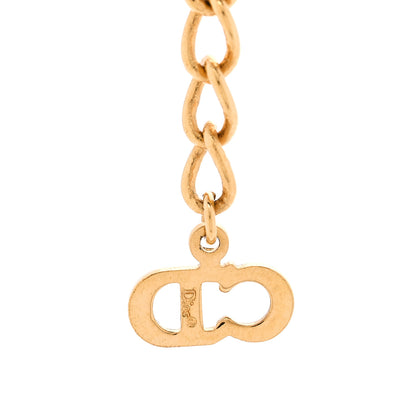 Christian Dior Logo Tag Choker Necklace Gold 6 of 6
