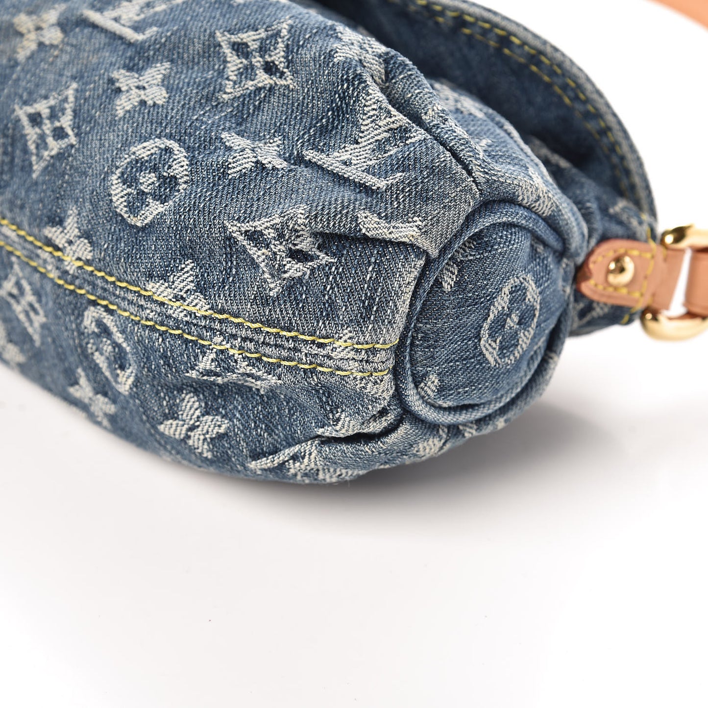 Monogram Denim Mini Pleaty Blue