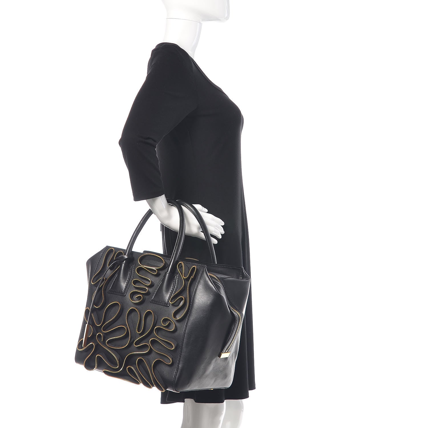 Stella McCartney Eco Alter Nappa Cavendish Zipper Tote Black 2 of 13
