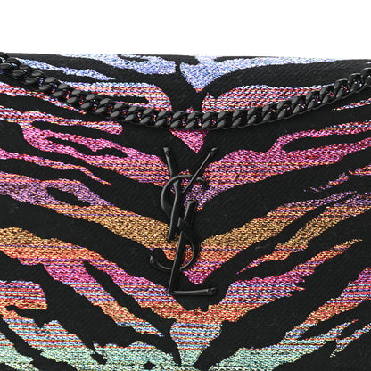Saint Laurent Tiger Burnout Monogram Chain Wallet Multicolor 8 of 10