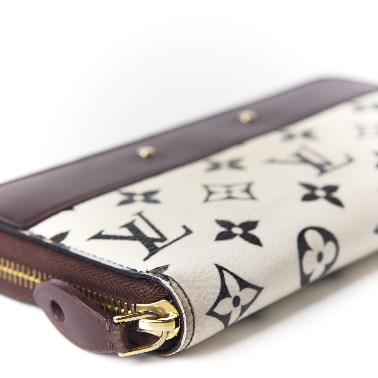 Louis Vuitton Calfskin Monogram Gamma Zippy Wallet White Chocolate 6 of 10