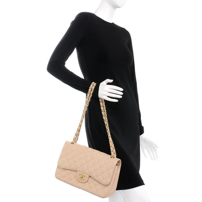 Chanel Caviar Quilted Jumbo Double Flap Beige Clair 2 of 10