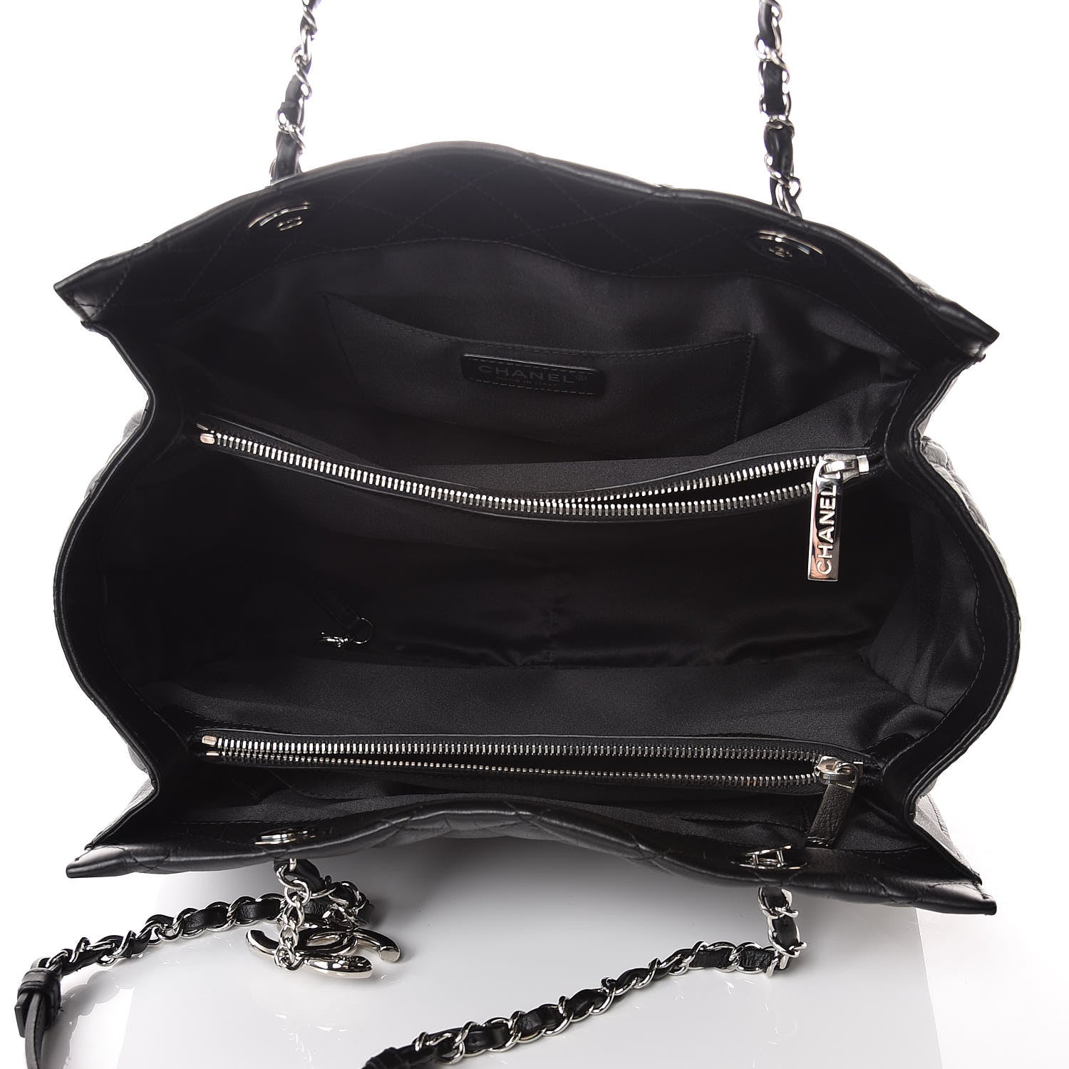 Chanel Calfskin Quilted Large Chic and Soft Shopping Tote Black 7 of 15