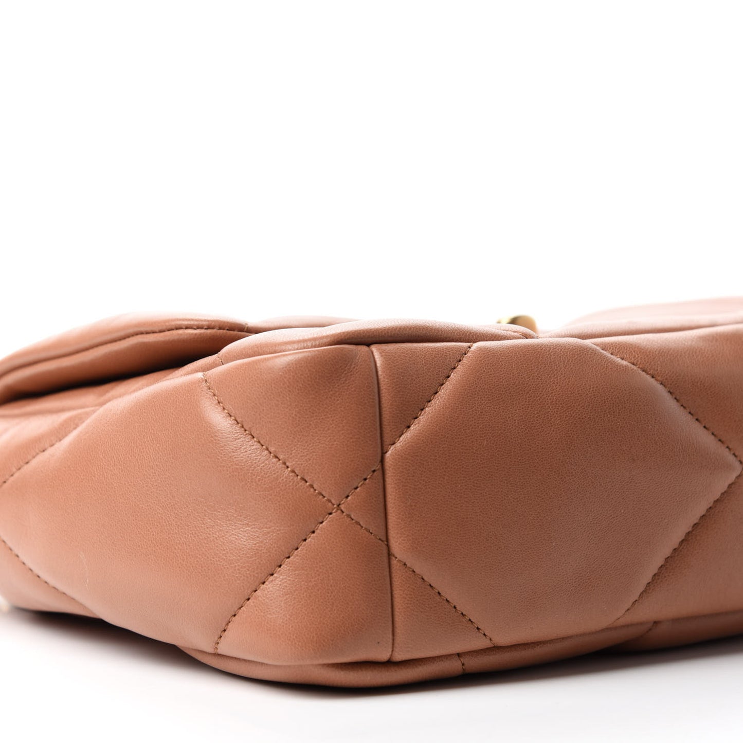 Lambskin Quilted Medium Chanel 19 Flap Brown