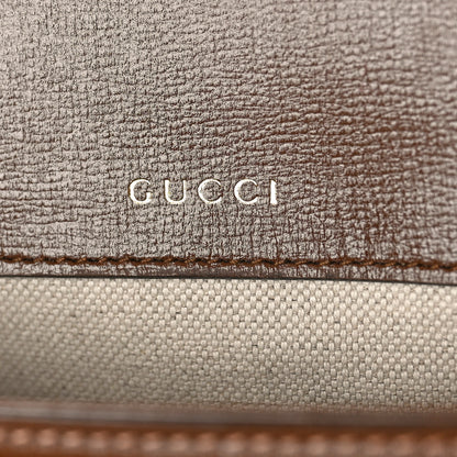 Gucci GG Supreme Monogram Web Mini Horsebit 1955 Shoulder Bag Beige Brown Sugar 6 of 10