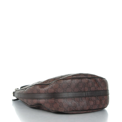 Gucci Guccissima Medium GG Twins Hobo Dark Brown 4 of 8
