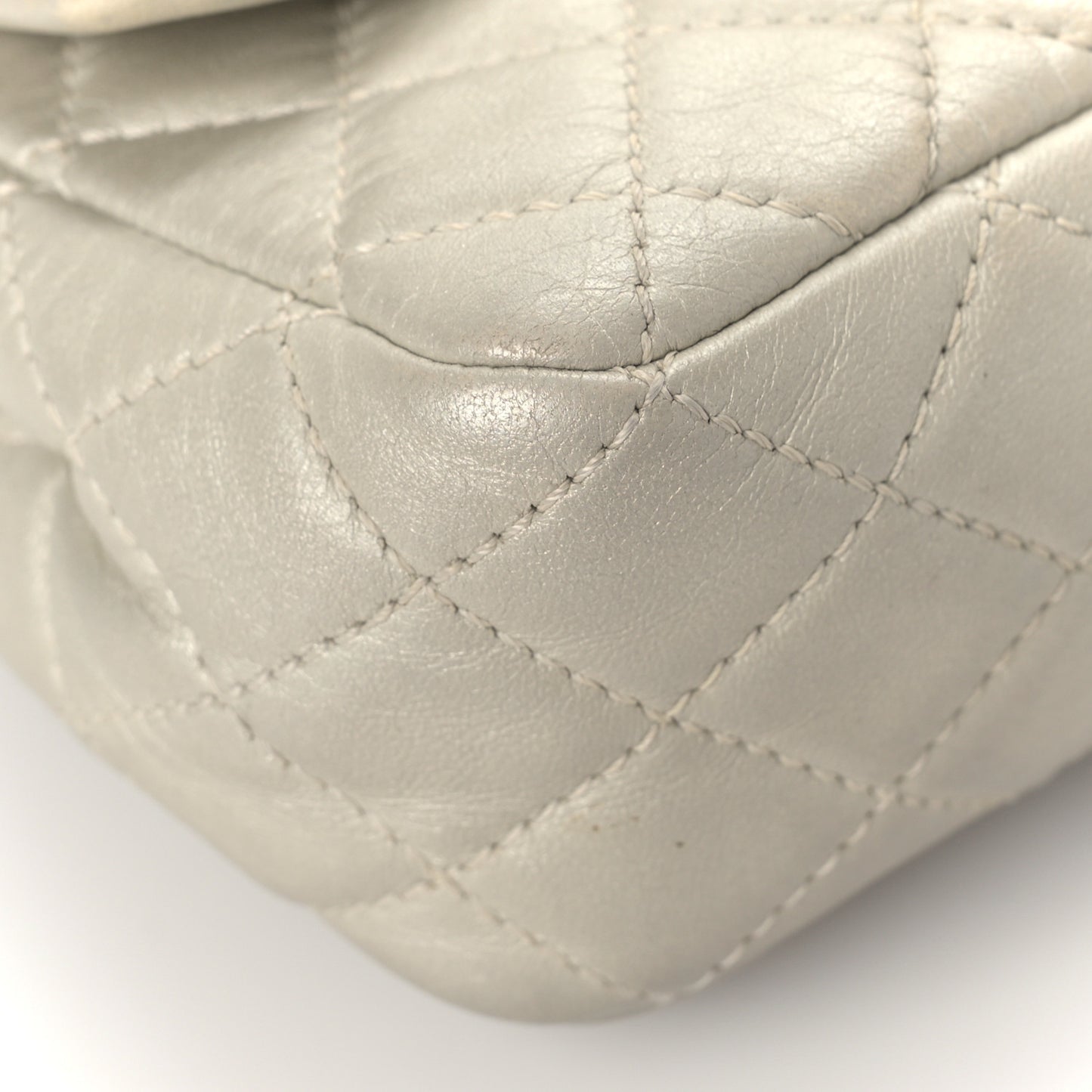 Metallic Lambskin Quilted Mini Square Flap Gold