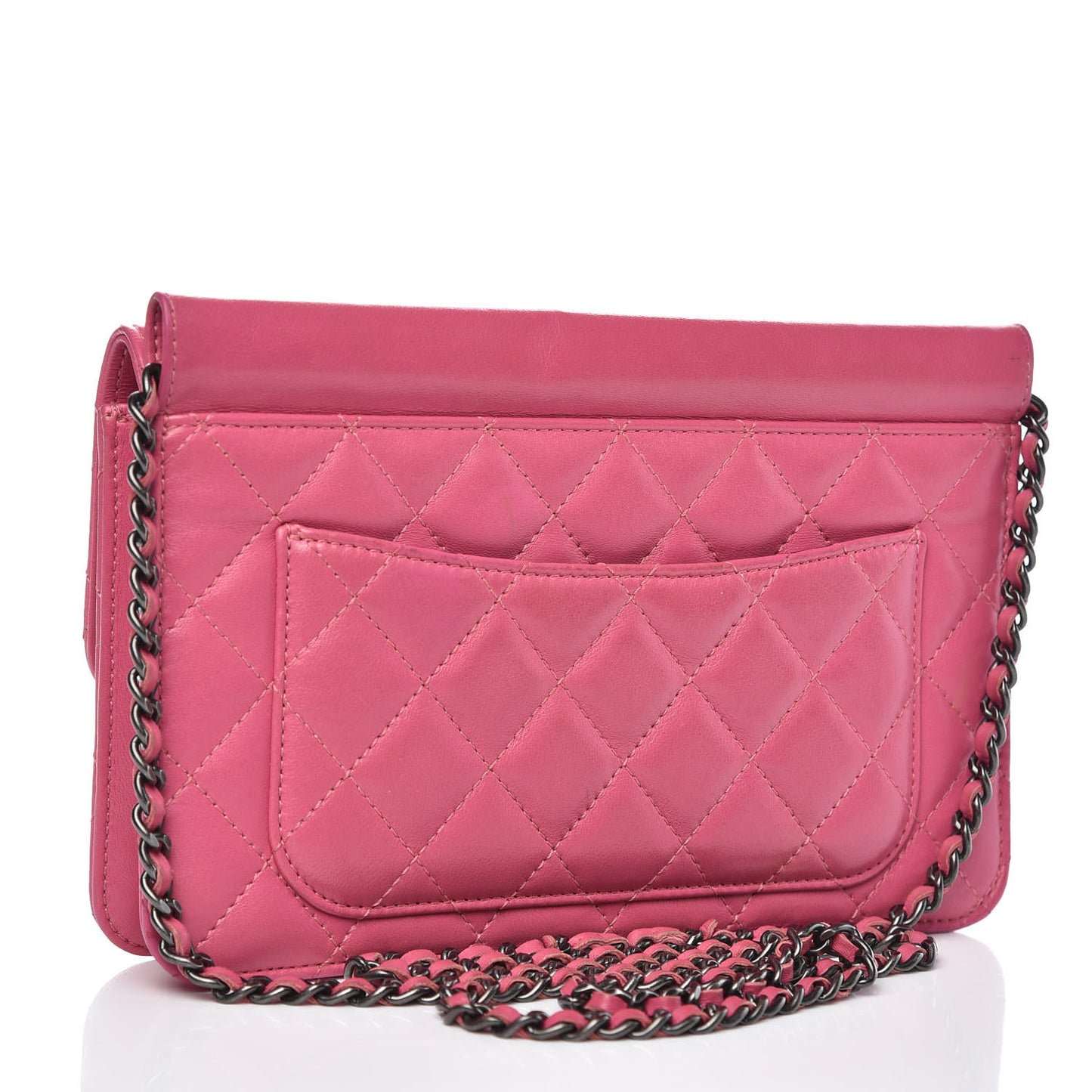 Lambskin Quilted Medium Crossing Times Flap Pink