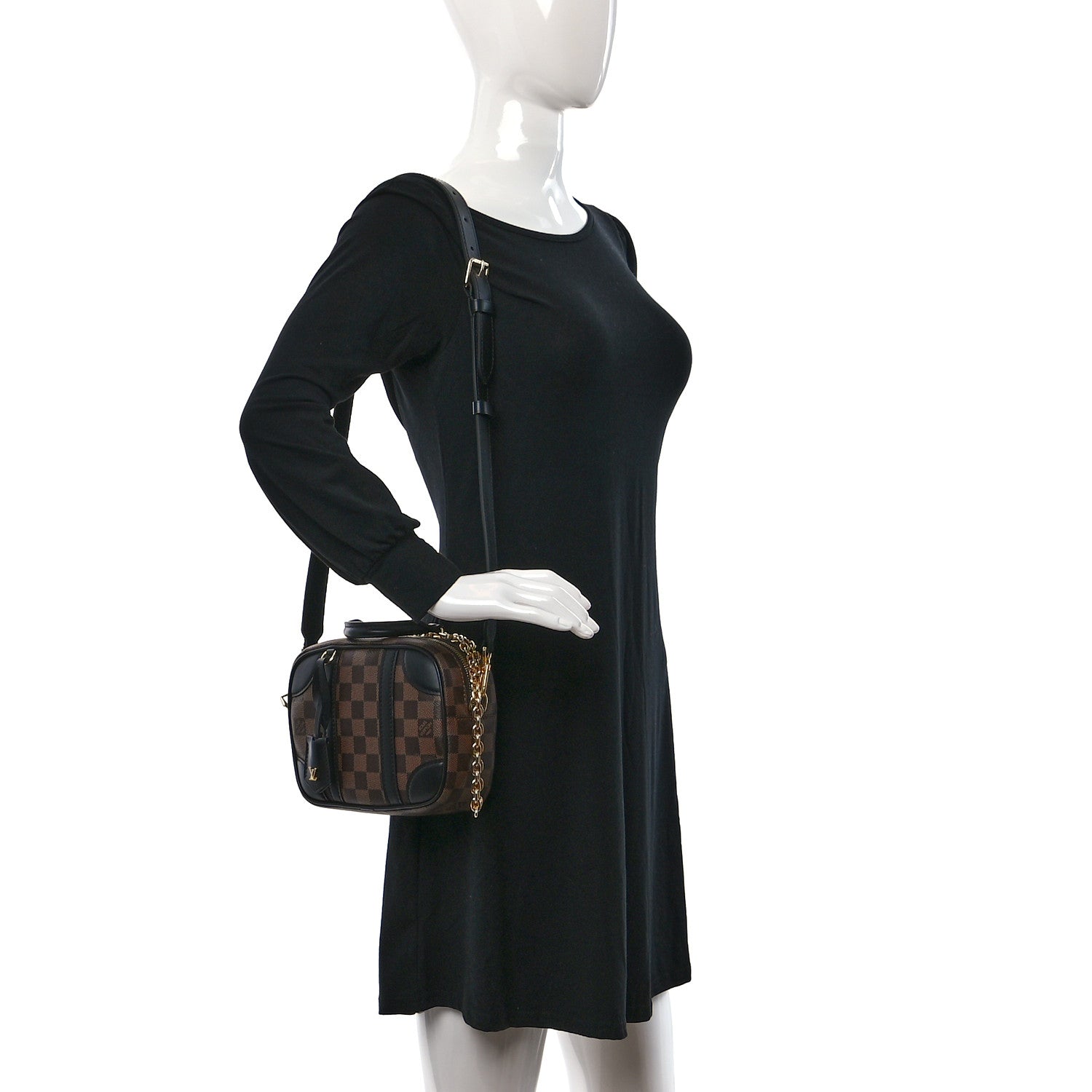 Louis Vuitton Damier Ebene Valisette Souple BB Black 2 of 7