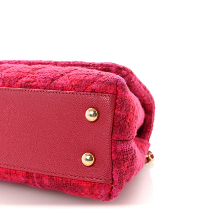 Chanel Tweed Mini Coco Handle Flap Fuchsia 10 of 10