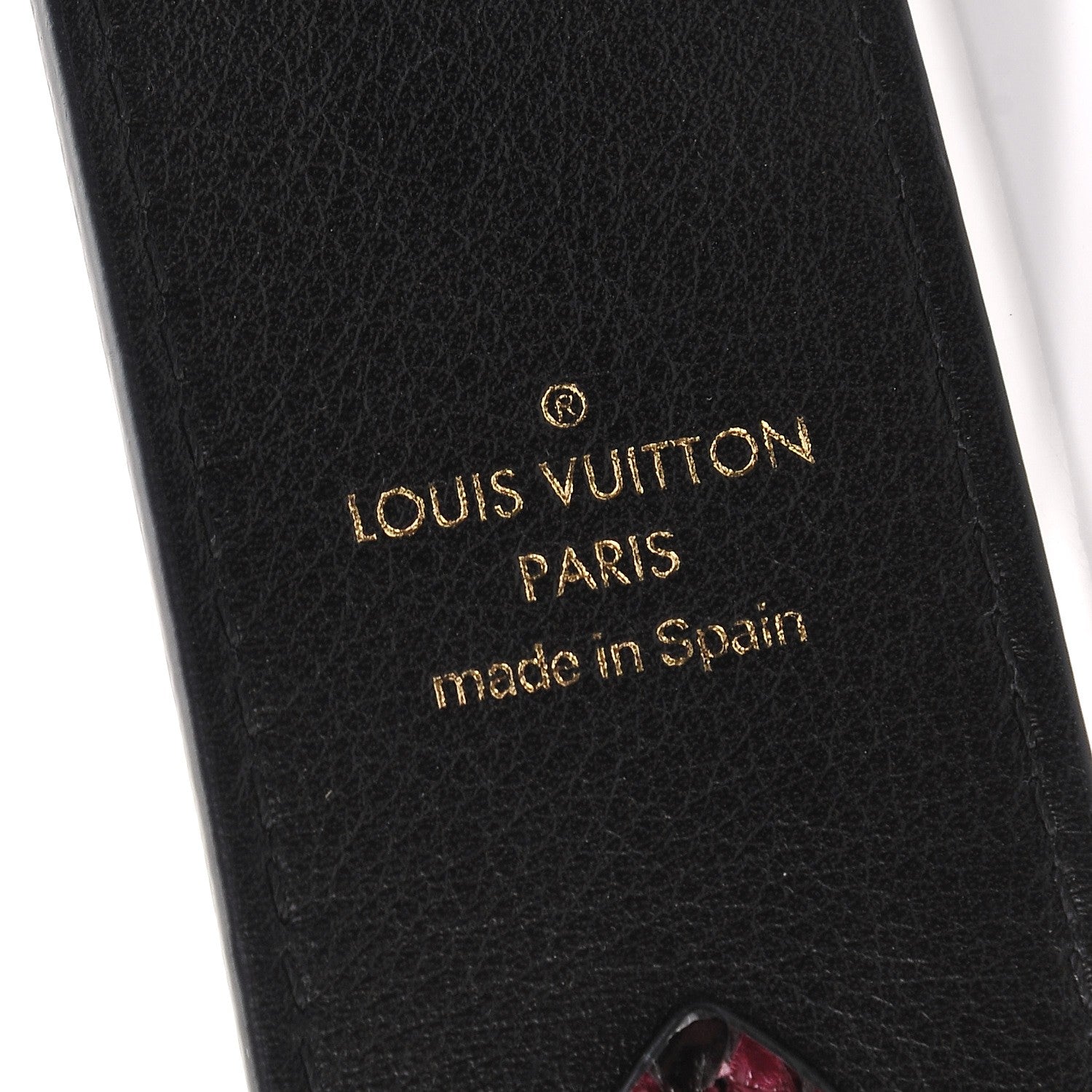 Louis Vuitton Python Calf Bandouliere Shoulder Strap Burgundy Black 3 of 7
