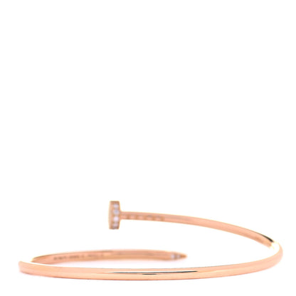 Cartier 18K Pink Gold Diamond Small Juste Un Clou Bracelet 16 3 of 6