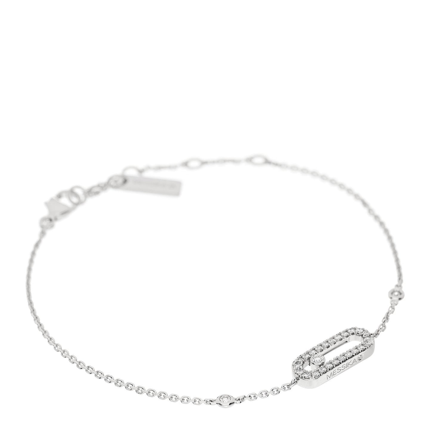 18K White Gold Diamond Move Uno Pave Bracelet