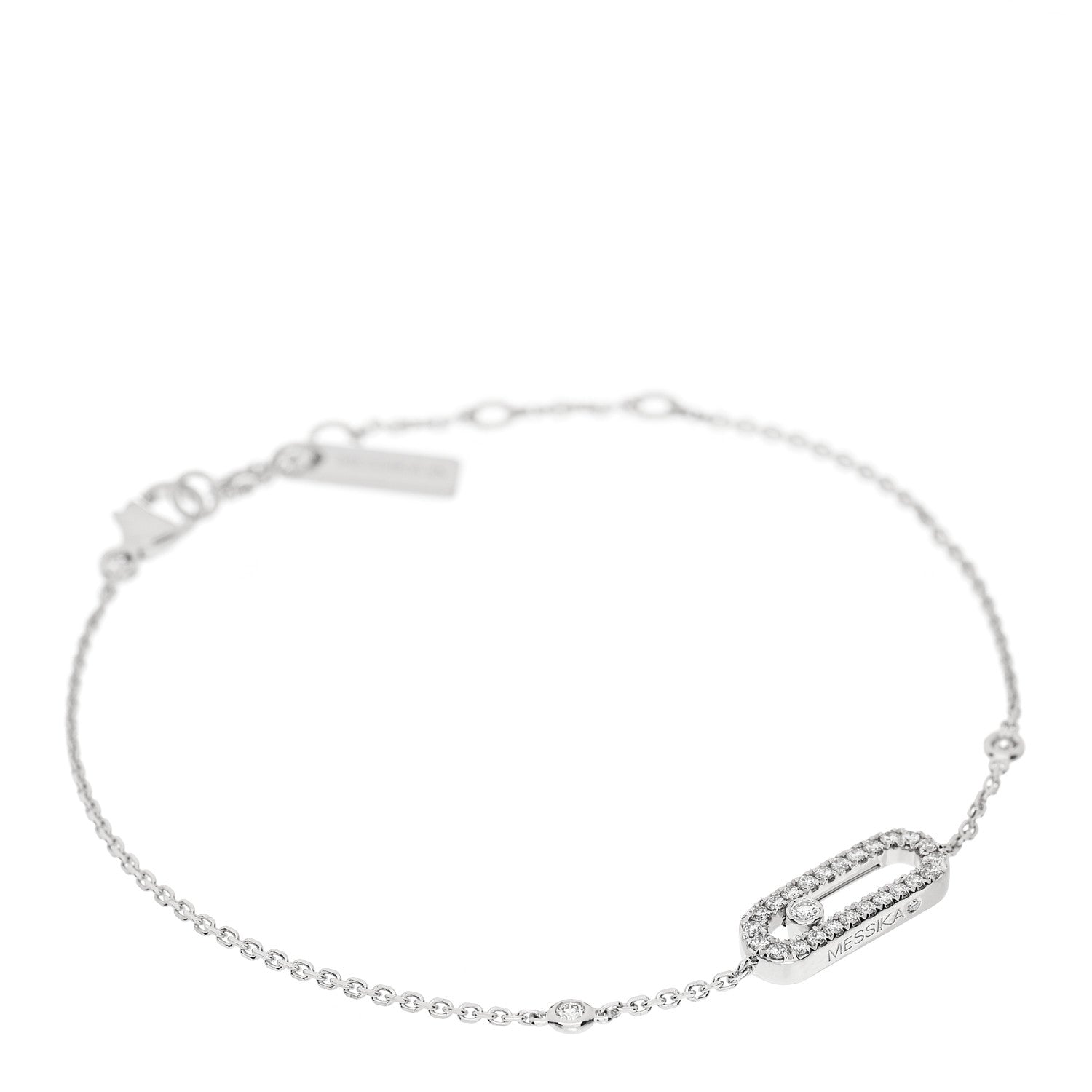 Messika 18K White Gold Diamond Move Uno Pave Bracelet 1 of 5