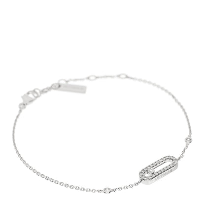 Messika 18K White Gold Diamond Move Uno Pave Bracelet 1 of 5