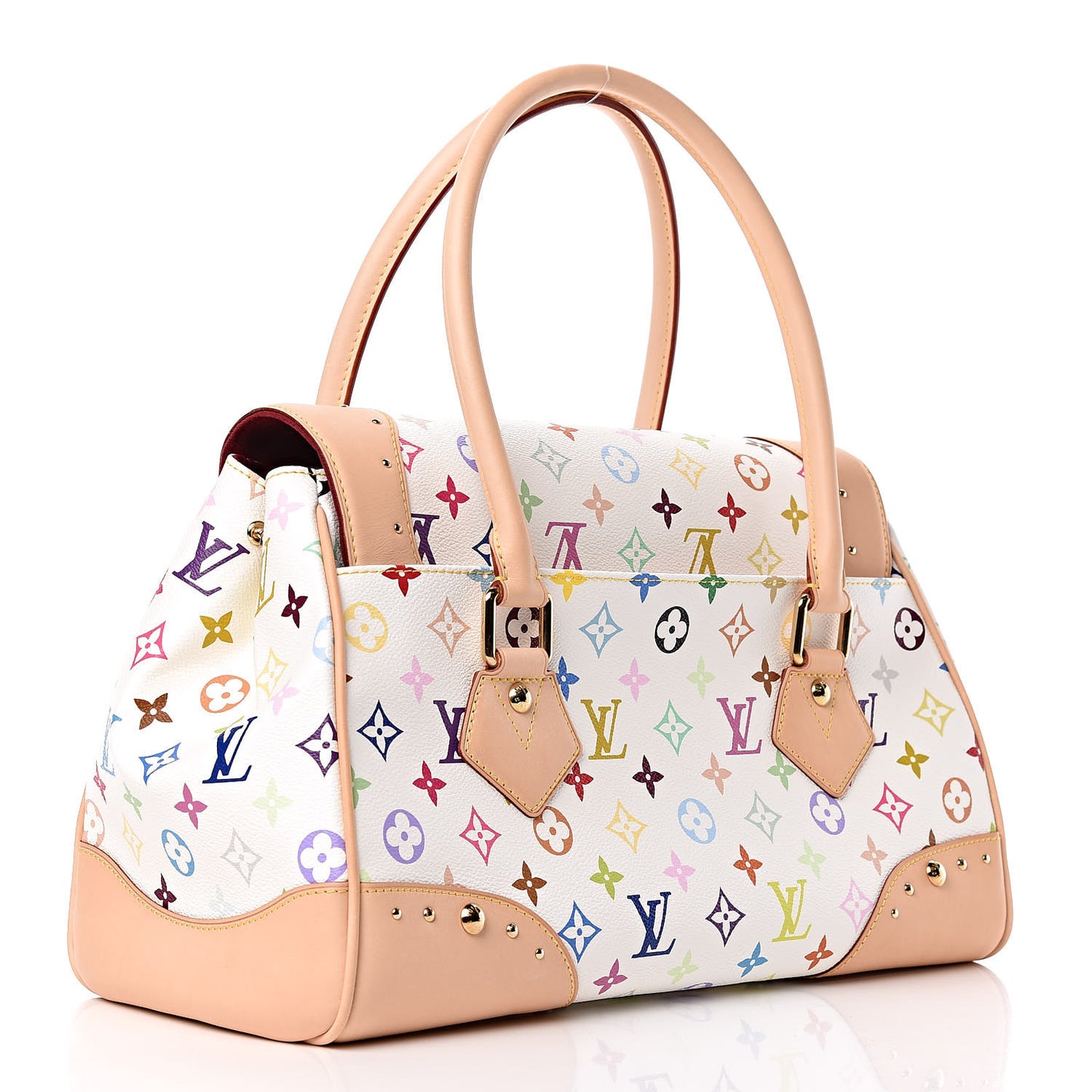 Monogram Multicolor Beverly GM White