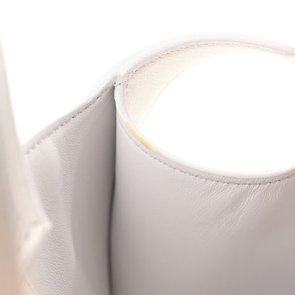 Salvatore Ferragamo Natural Grain Calfskin Mini Hug Bag Optic White 10 of 13