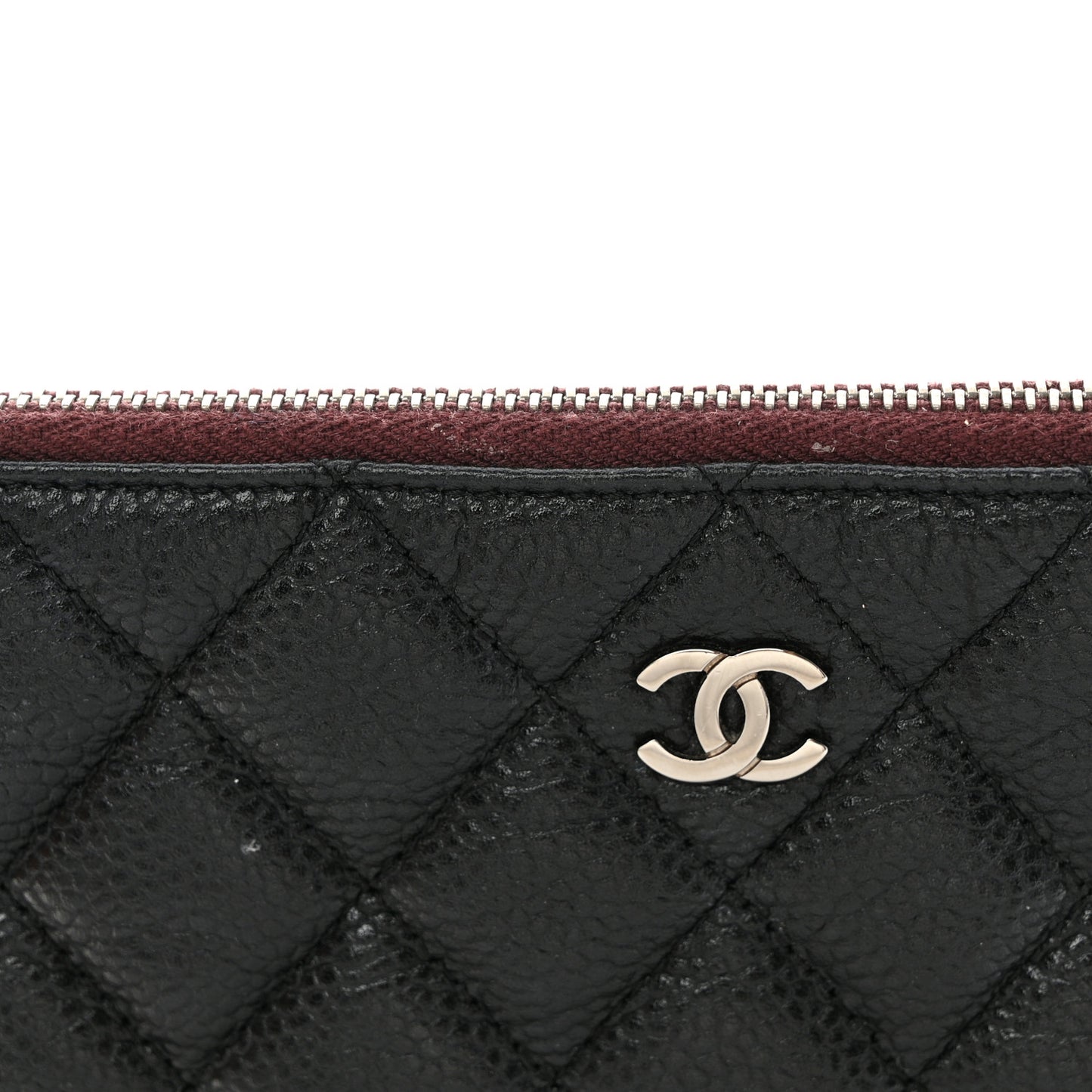 Lambskin Quilted Cosmetic Case Black