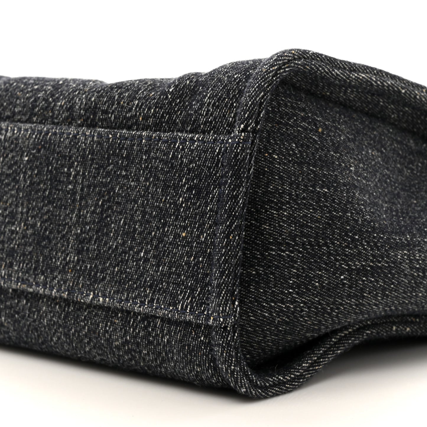 Denim Small Deauville Tote Dark Blue White