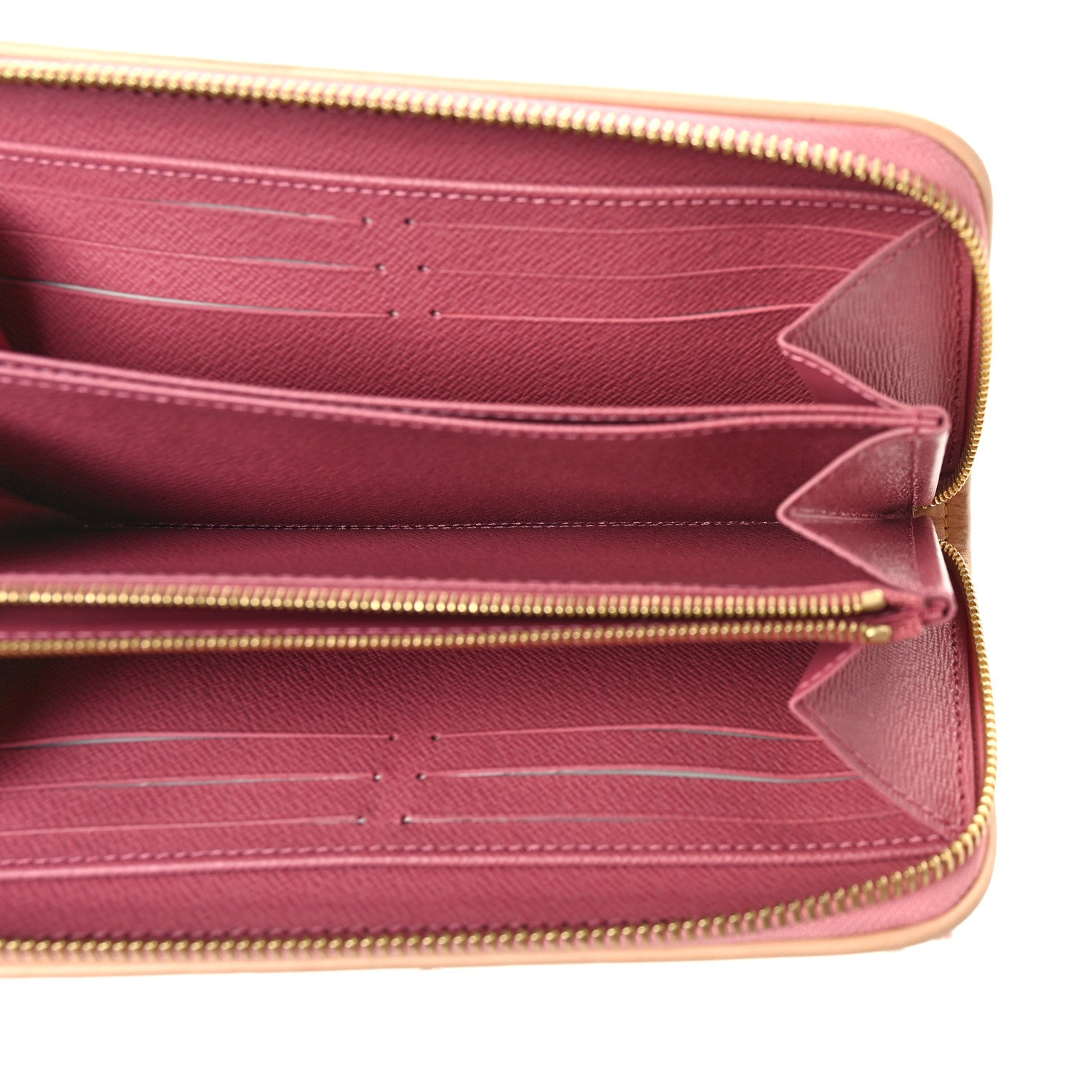 Louis Vuitton Denim Monogram Jacquard Zippy Wallet Pink 5 of 8