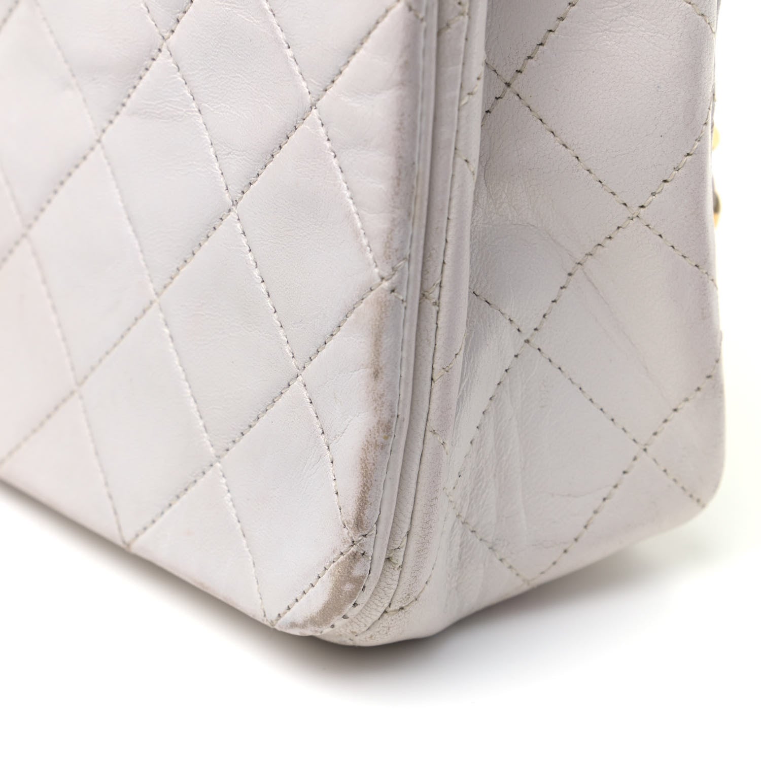 Chanel Lambskin Quilted Small Single Flap White 7 of 10
