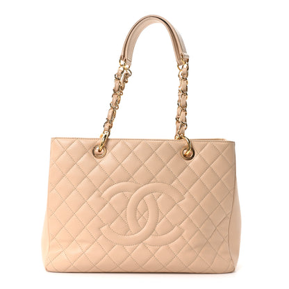 Chanel Caviar Quilted Grand Shopping Tote GST Beige Clair 1 of 10
