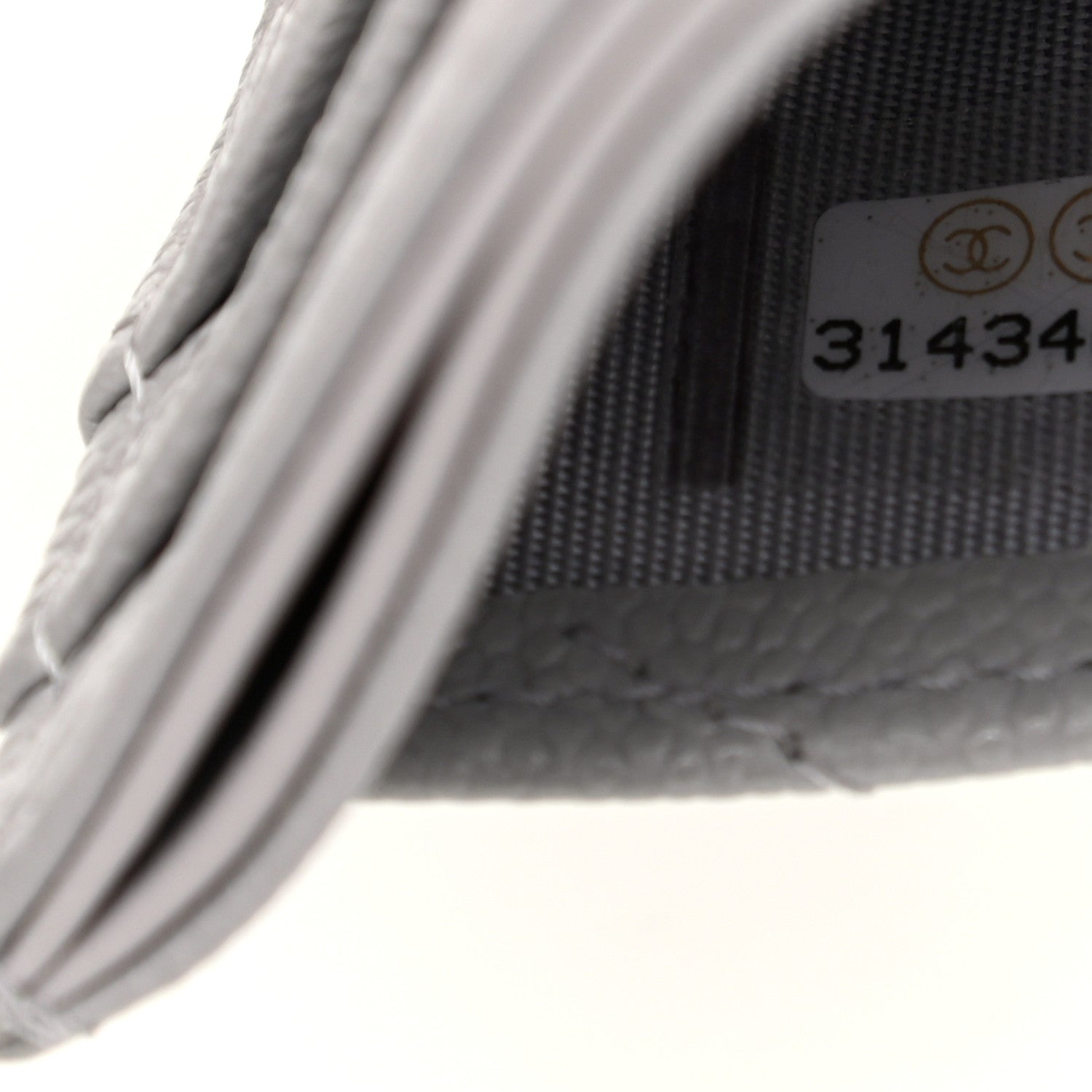 Chanel Caviar Quilted Card Holder Grey 8 of 9