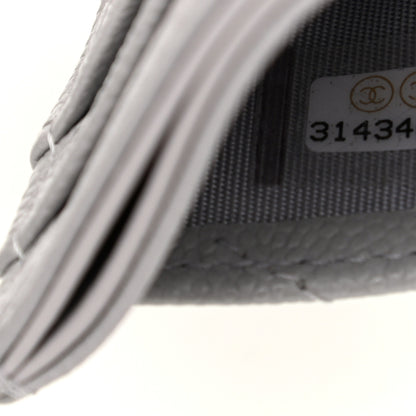 Chanel Caviar Quilted Card Holder Grey 8 of 9