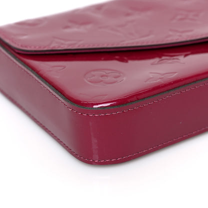Louis Vuitton Vernis Felicie Chain Wallet Magenta 8 of 9