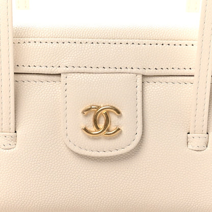 Chanel Shiny Caviar Preppy Coco Long Vanity With Strap White 8 of 11