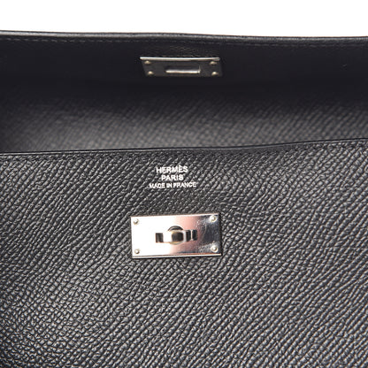 Hermes Epsom Kelly Longue Wallet Black 6 of 7