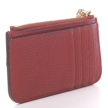 Chloe Grained Calfskin Drew Card Holder Earthy Red 3 of 8