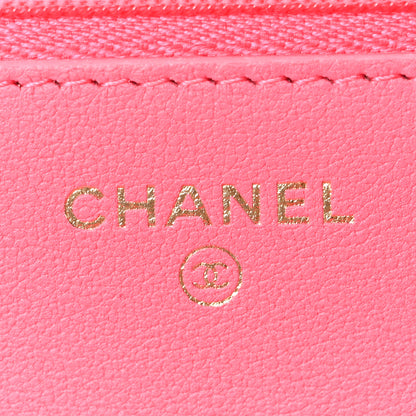 Chanel Caviar Quilted Sweetheart Wallet On Chain WOC Fuchsia 6 of 12