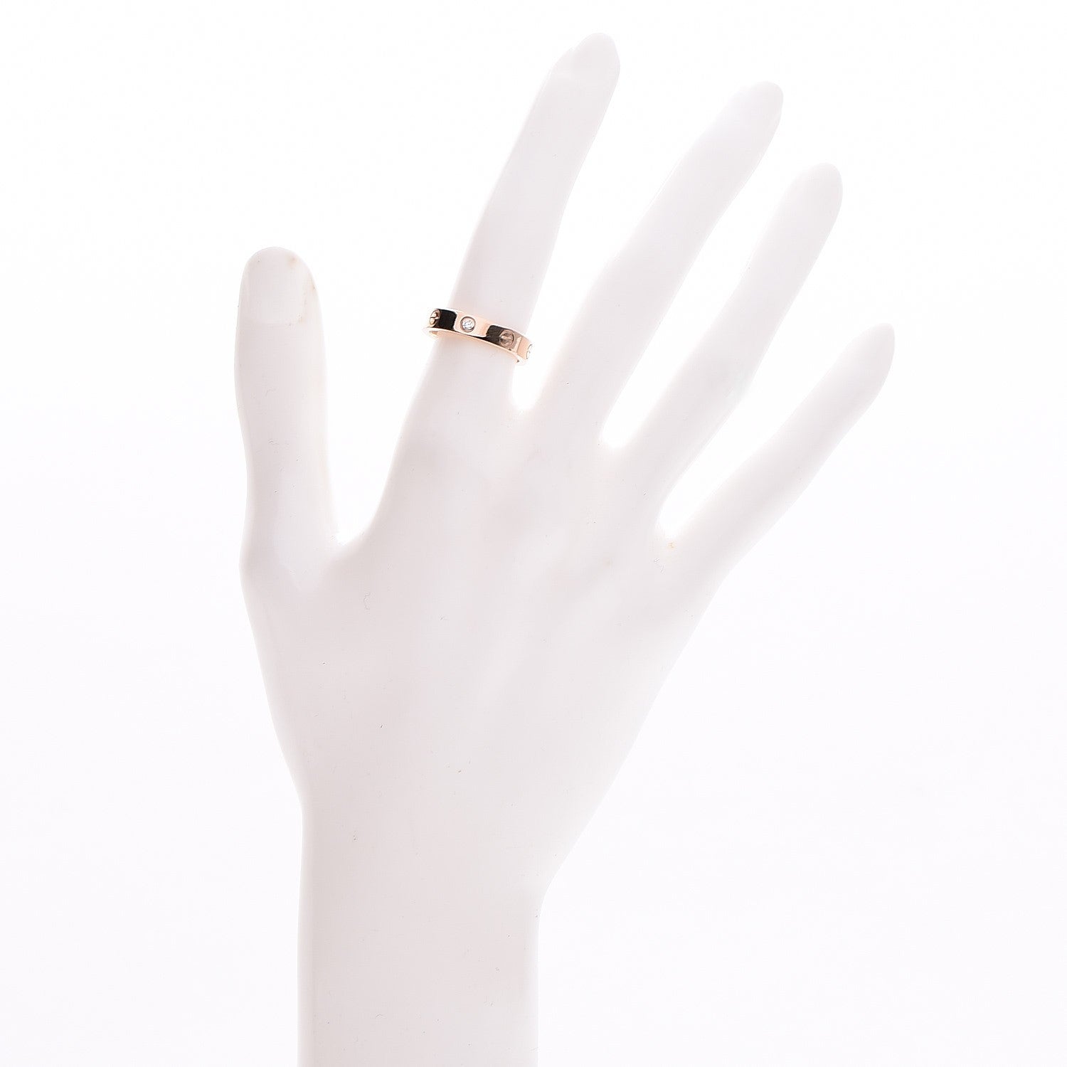 Cartier 18K Pink Gold Diamond 4mm LOVE Ring 50 5.25 2 of 5