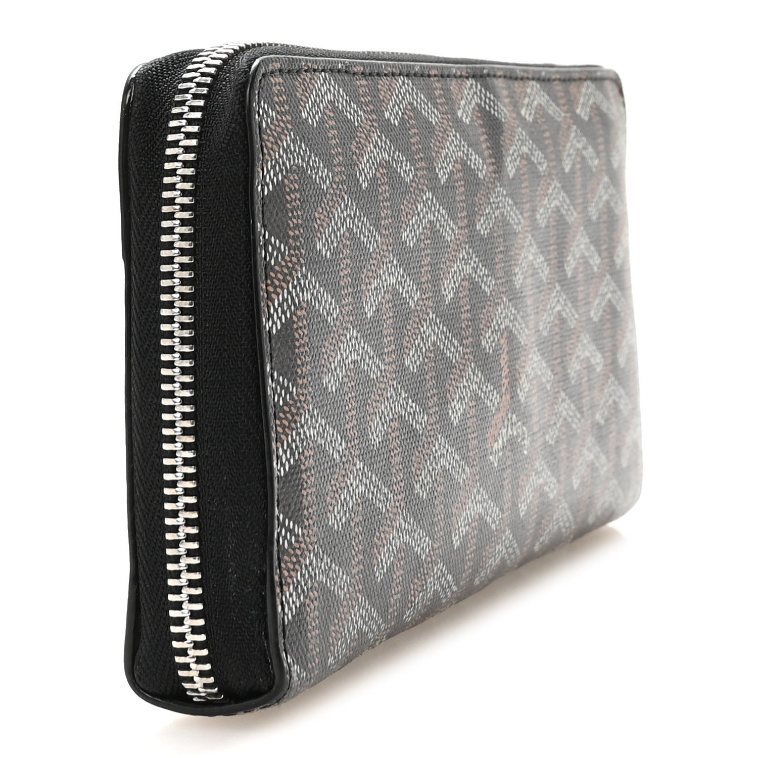 Goyard Goyardine Matignon Zip Around GM Wallet Black 1970451