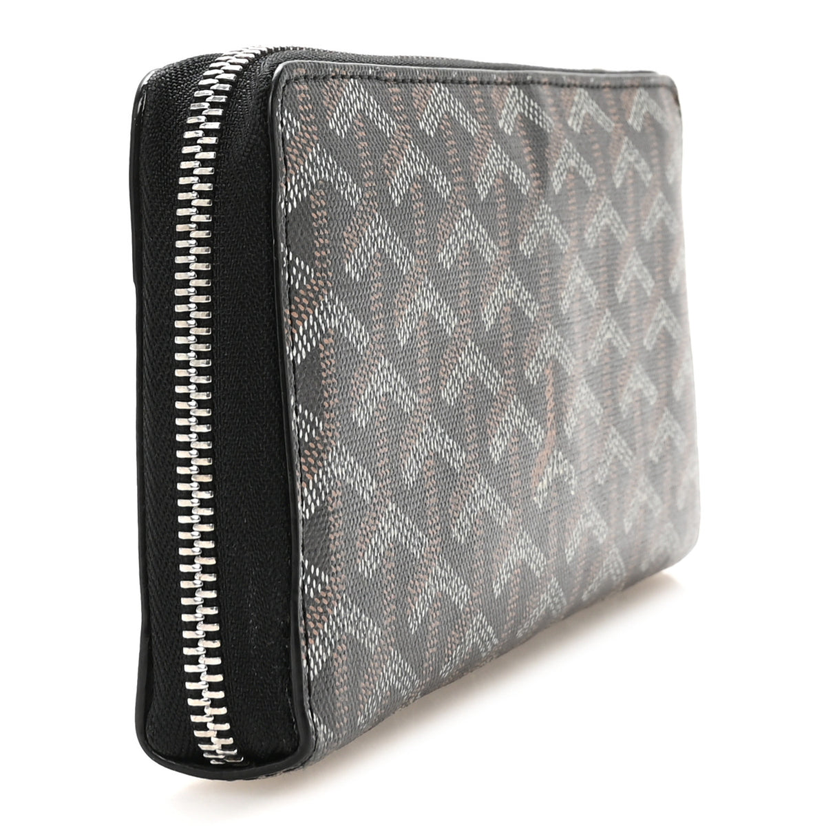 Goyard Goyardine Matignon Zip Around GM Wallet Black 3 of 7