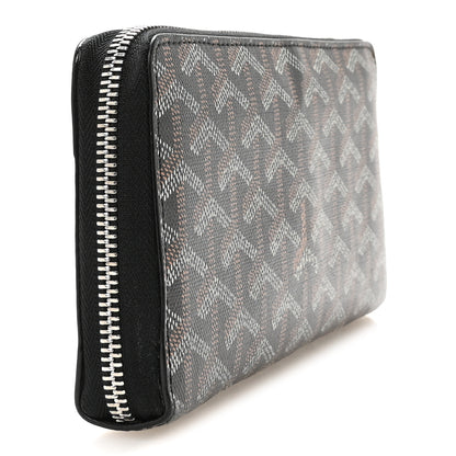Goyard Goyardine Matignon Zip Around GM Wallet Black 3 of 7
