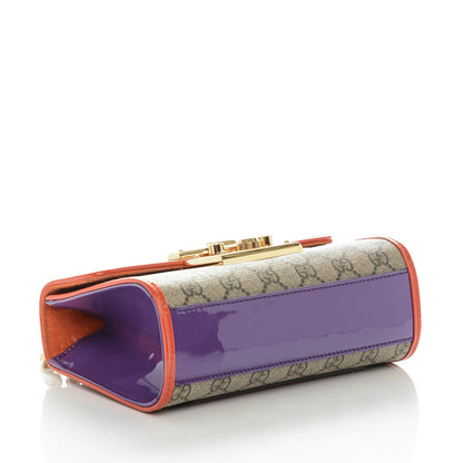 Gucci GG Supreme Monogram Patent Small Padlock Shoulder Bag Multicolor 4 of 7