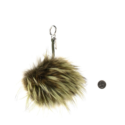 Fendi Fox Mink Rabbit Fur Minty Monster Bag Bug Charm Black Brown Multicolor 2 of 3