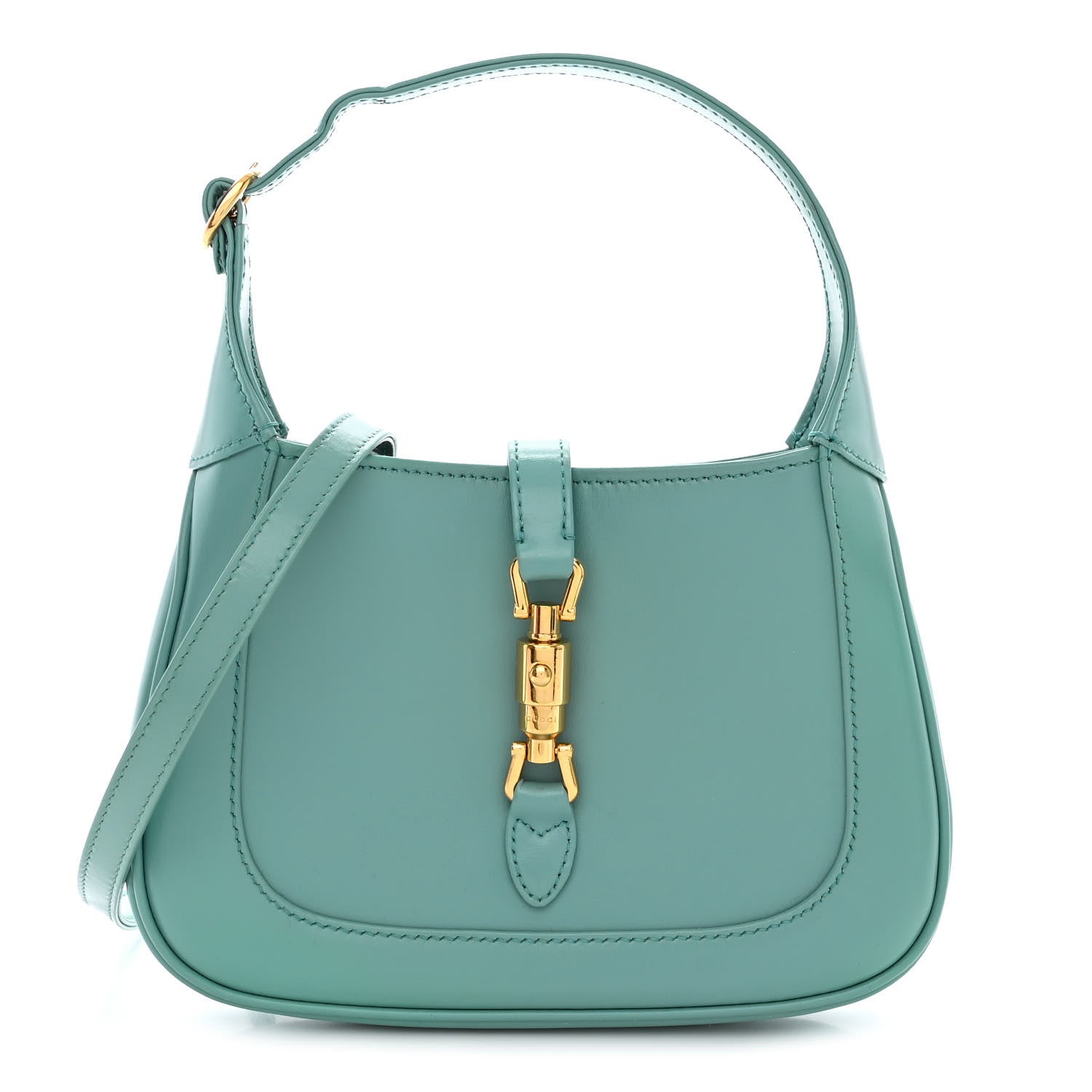 Gucci Boarded Dyana Lux Calfskin Mini Jackie 1961 Hobo Dusty Azure 1 of 14