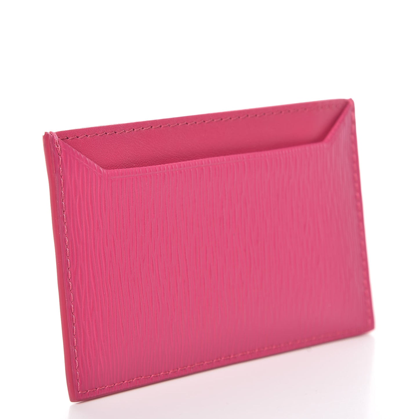 Vitello Move Metal Card Case Fuxia