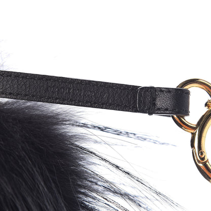 Fendi Fox Mink Rabbit Fur Vitello Flamingo Grimmy Monster Bag Bug Charm Black Giallo 3 of 4