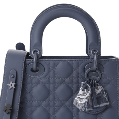 Christian Dior Ultra Matte Calfskin Cannage Small My ABCDior Lady Dior Dark Denim Blue 10 of 11