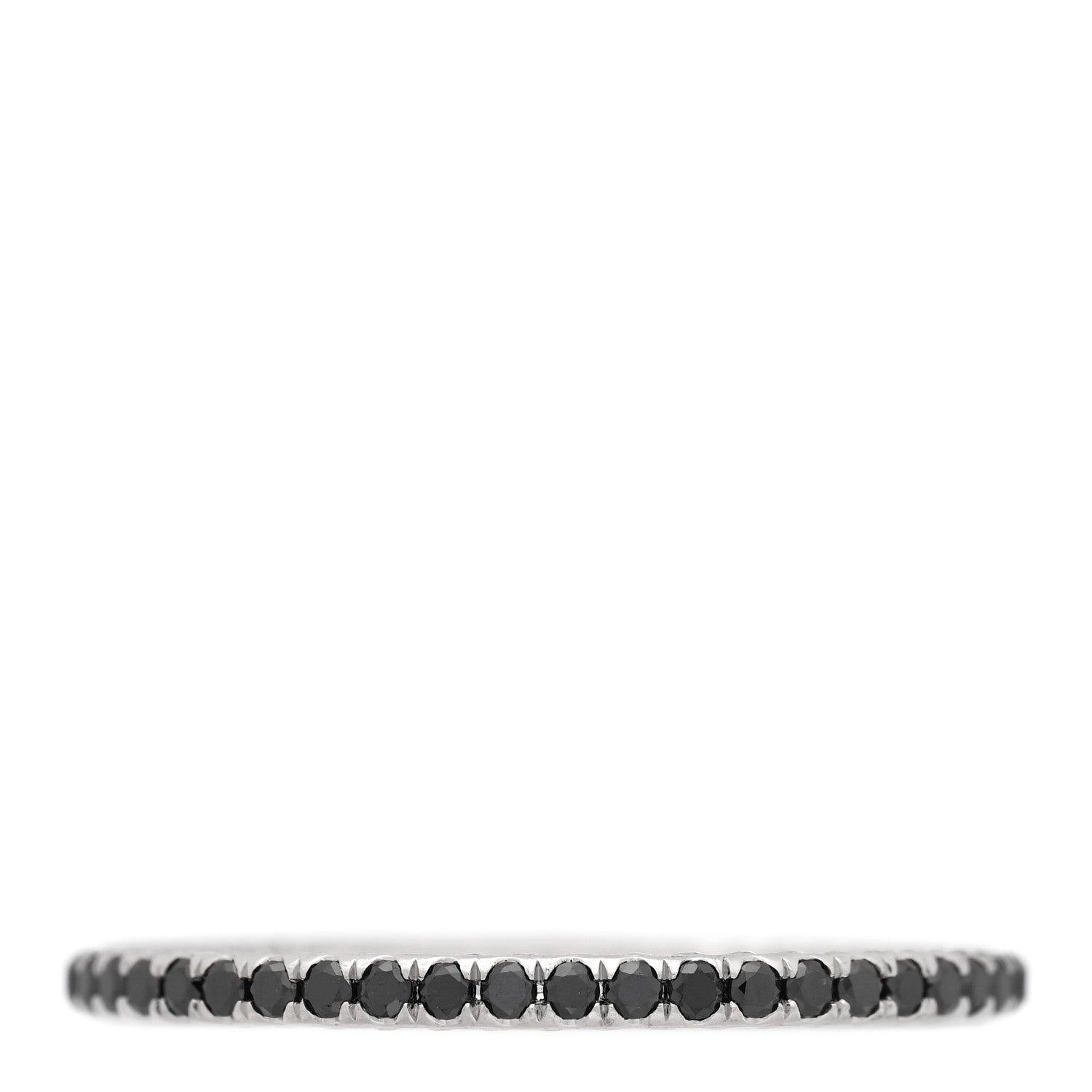 David Yurman Platinum Black Diamond 1.85mm Eden Eternity Wedding Band Ring 1 of 4